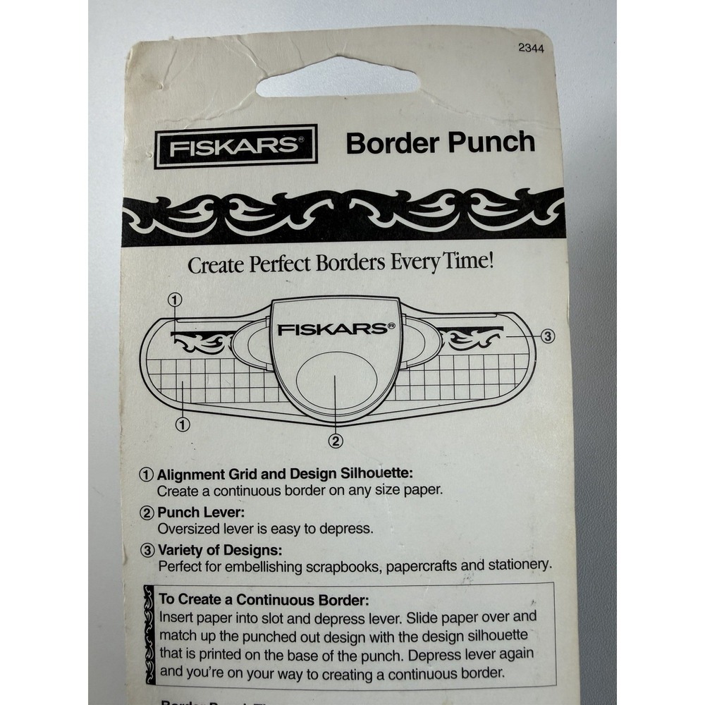 Fiskars Paper Punch Border Rope Oversize Punch Lever Continuous Patterned Border - Picture 4 of 7